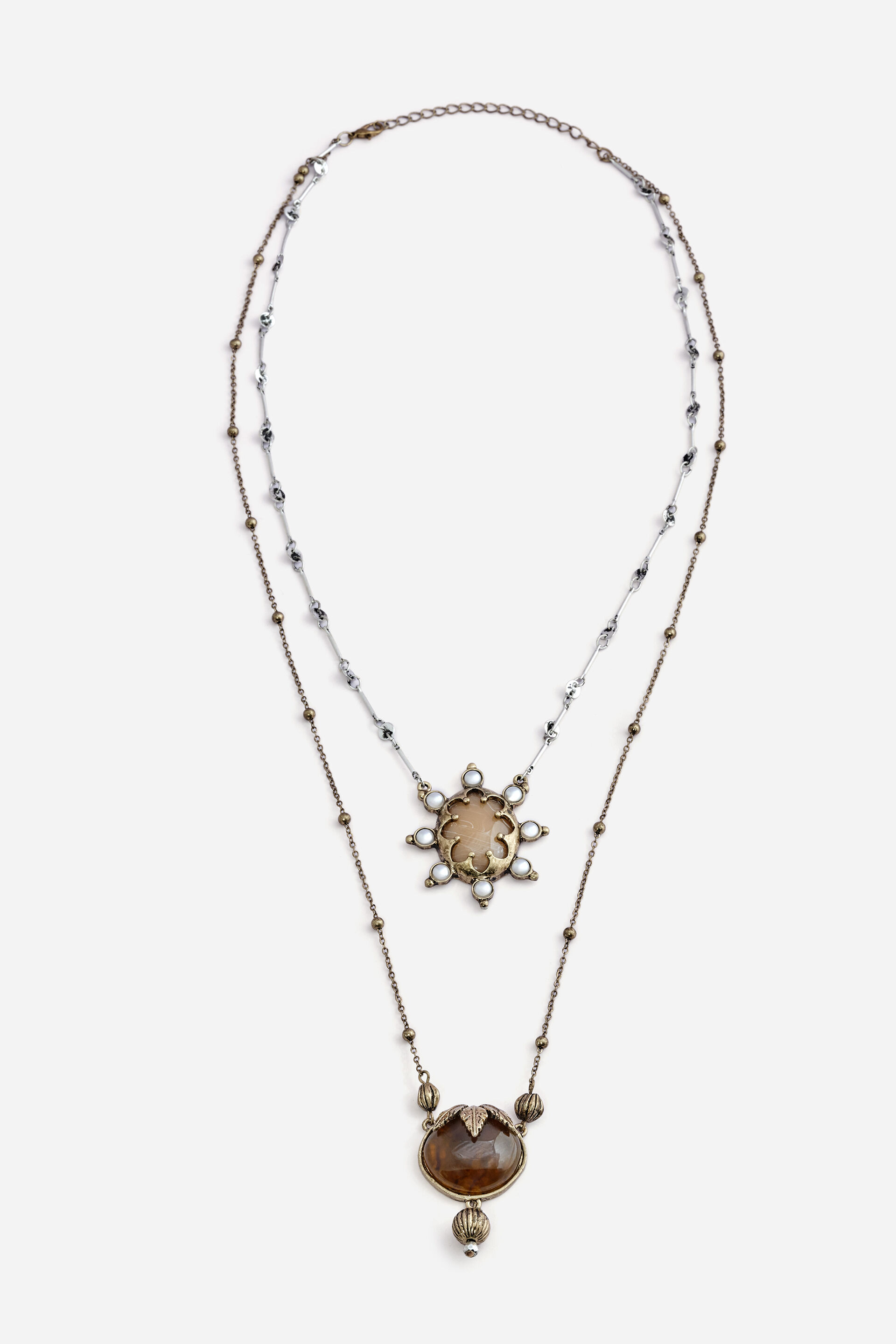 Heliora Charm Layered Necklace, , image 1